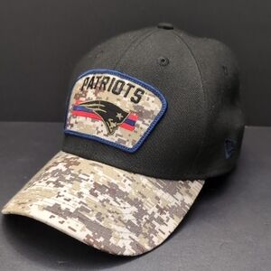 New Era,NFL Patriots Men's Black/Tan Camo Fitted Hat,Size L.